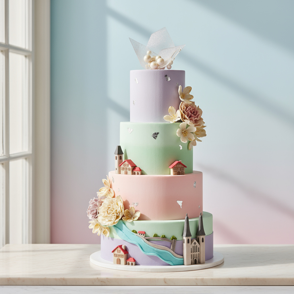 Handgefertigte individuelle Geburtstagstorte von CakeShifter Patisserie in Zürich